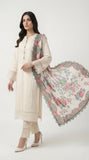 Reema Ahsan - Zima Cora Cotton Suit For Women - Ivory - 3 Piece