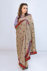Ayla Studio - EMBROIDERED PASHMINA SHAWL - ZEYA - Beige - 1 Piece