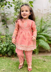 Modest - Maysuri Frock For Girl - Pink - 3 Piece