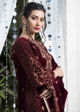 Laleen Maroon Fantasy 3 Piece Suit