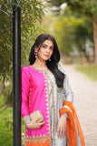 Fozia Khalid - ABEER - Silk - Orange/grey/pink - 4 Piece