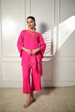 Insia Sohail - Petals - Hot Pink - Georgette - 2 Piece