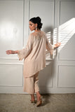 Insia Sohail - Petals - Powder Peach - Georgette - 2 Piece