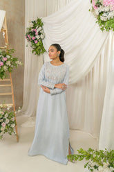 Alishba Kashif - AYLA - Powder blue - Korean Rawsilk - 1 Piece