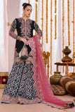 Reema Ahsan - Alizay - Raw silk, Shamoos & Net - Black & Hot Pink - 3 Piece