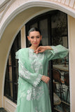Reema Ahsan - Alyna - Cotton, Lawn with Organza Dupatta - Mint Green - 3 Piece