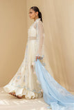 Sania Maskatiya - Amyna - Organza , Charmeuse , Khaddi Silk , Organza - Lilac, Peach and Powder Blue - 3 Piece