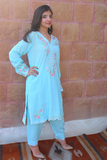 Nazia and Parisa - Aqua - Blue - Lawn - 2 Piece