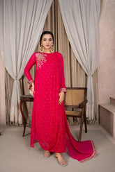 Reema Ahsan - Armin - Chiffon & Grip - Pink - 2 Piece