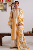 Cross Stitch - Ochre Bliss - Khaddar Printed Suit - 3 Piece - Unstitch