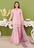 Modest - Rawsilk Embroidered Pink Gharara - Girls 3 Piece Suit