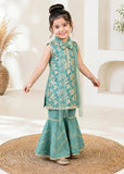 Modest 3 Piece Textured Banarasi Green Gharara