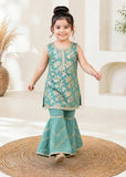 Modest 3 Piece Textured Banarasi Green Gharara