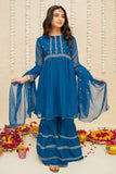 Modest - Chiffon Blue Suit | 9245 - Chiffon - Blue - 3 Piece