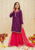 Modest - Rawsilk Purple Gharara - 8925 - 3 Piece