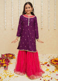 Modest - Rawsilk Purple Gharara - 8925 - 3 Piece