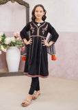 Modest - Linen Embroidered Black - Girls 3 Piece Suit