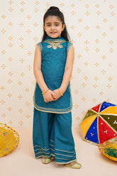 Modest - Toddlers Blue Cotton Lawn Set | 9510