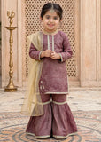 Modest Toddler 3 Piece Maysuri Gharara Suit Plum