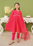 Modest - Cotton Printed Suit For Girl - Pink - 3 Piece