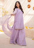 Modest - Crinkle Embroidered Suit For Girl - Lavender - 3 Piece