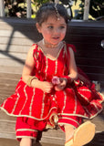 Modest - Net Embroidered Suit For Girl - 3 Piece