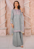 Modest - Cotton Lawn Embroidered Sharara For Girl - Grey - 3 Piece