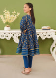 Modest - Cotton Printed Suit For Girl - Blue - 3 Piece