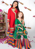 Modest - Raw Silk Wedding Dress For Girl - Green - 3 Piece