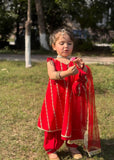Modest - Net Embroidered Suit For Girl - 3 Piece