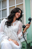 Reema Ahsan - Ayira - Organza & PK Raw Silk - White - 3 Piece