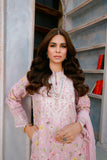 Reema Ahsan - Ayla - Lawn & Chiffon - Pastel pink - 3 Piece