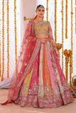 Reema Ahsan - Aynur - PK Raw Silk & Net - Mustard, Multi & Pink - 3 Piece