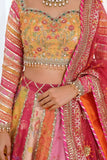 Reema Ahsan - Aynur - PK Raw Silk & Net - Mustard, Multi & Pink - 3 Piece