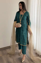 Minutiae - Azhaar - Pure Jacquard Net - Feroza Blue - 2 Piece