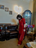 Syah - Laal Bahaar - Tussel Silk - Deep Red - 3 Piece