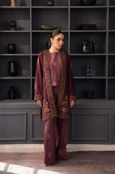 Fozia Khalid - Opal Mist - Mesa Rose - Premium Velvet - 3 Piece