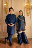 Cheeco Chic - Blended Cotton Kurta Pajama For Boy - Blue - 2 Piece