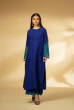 Fozia Khalid - Sapphire Elegance - Silk - Royal Blue - 3 Piece
