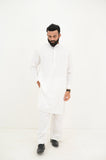 AlifYay White Kurta & Farshi Pajam - AY-028 - Blended - 2 Piece