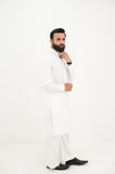 AlifYay White Kurta & Farshi Pajam - AY-028 - Blended - 2 Piece