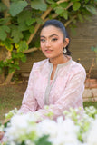 Alishba Kashif - BLUSH BLOOM - pink - voile and silk - 3 Piece
