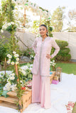 Alishba Kashif - BLUSH BLOOM - pink - voile and silk - 3 Piece