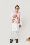 Cheeco Chic - BPFWC24 - pink - floral raw silk - waistcoat - 1 piece