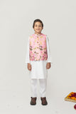 Cheeco Chic - BPFWC24 - pink - floral raw silk - waistcoat - 1 piece