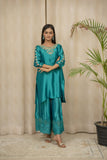 Sadia Aamir - Basar - SeaGreen - Sheesha Silk - 3 Piece