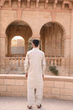 AlifYay - Cotton Kameez Shalwar For Men - Beige - 2 Piece Suit