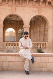 AlifYay - Cotton Kameez Shalwar For Men - Beige - 2 Piece Suit