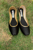 Hemo Handicraft - Black Silk Khussa