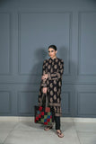 Khanz - Black Block Printed Kurta - Lawn - 1 Piece